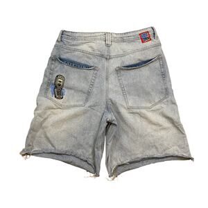 Empyre Jorts Jean Shorts embroidered y2k cell phone faded cut-off 30 punk skater